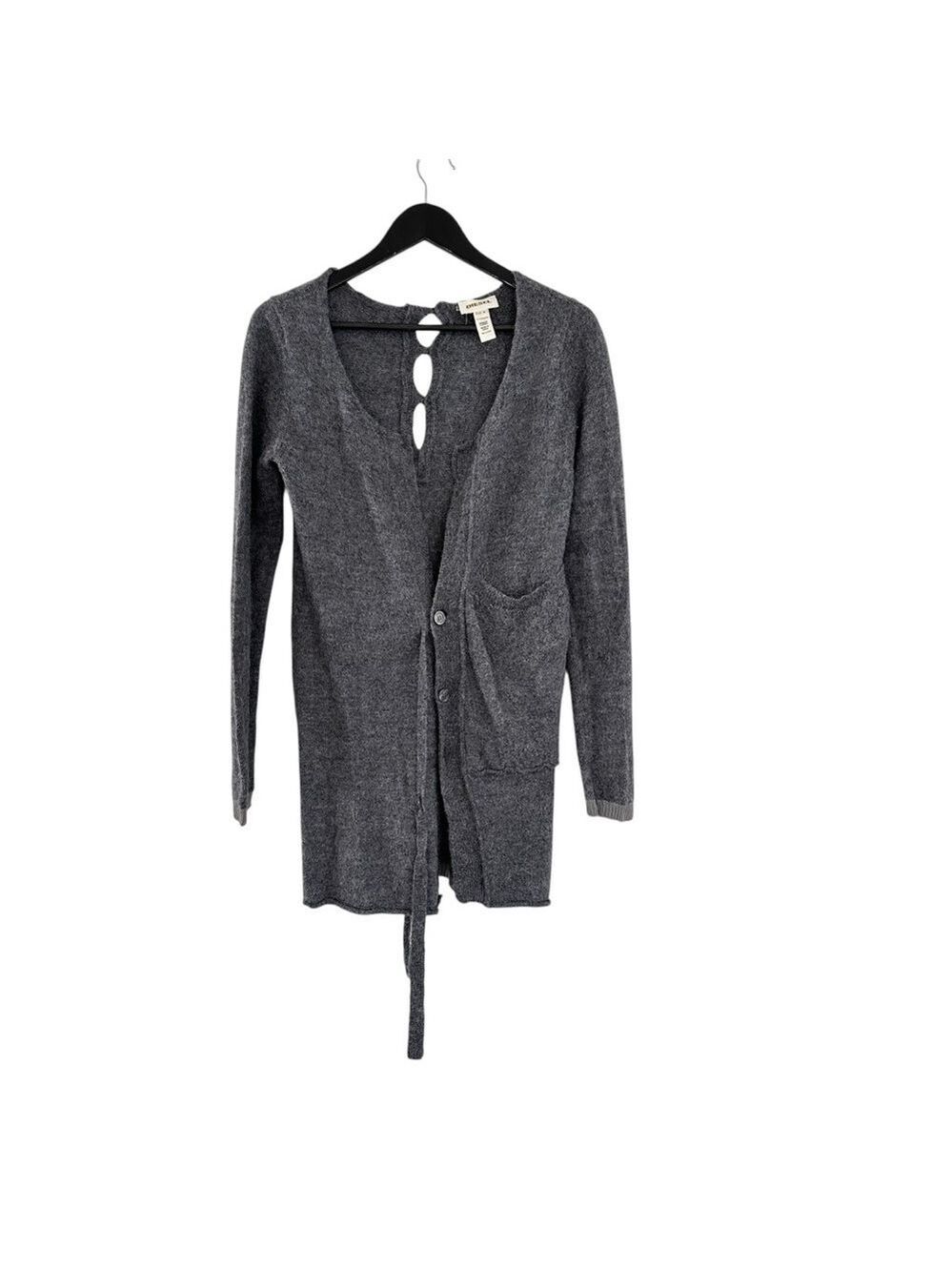 Diesel 100% Alpaca Y2K Cardigan Sweater Grey Medium